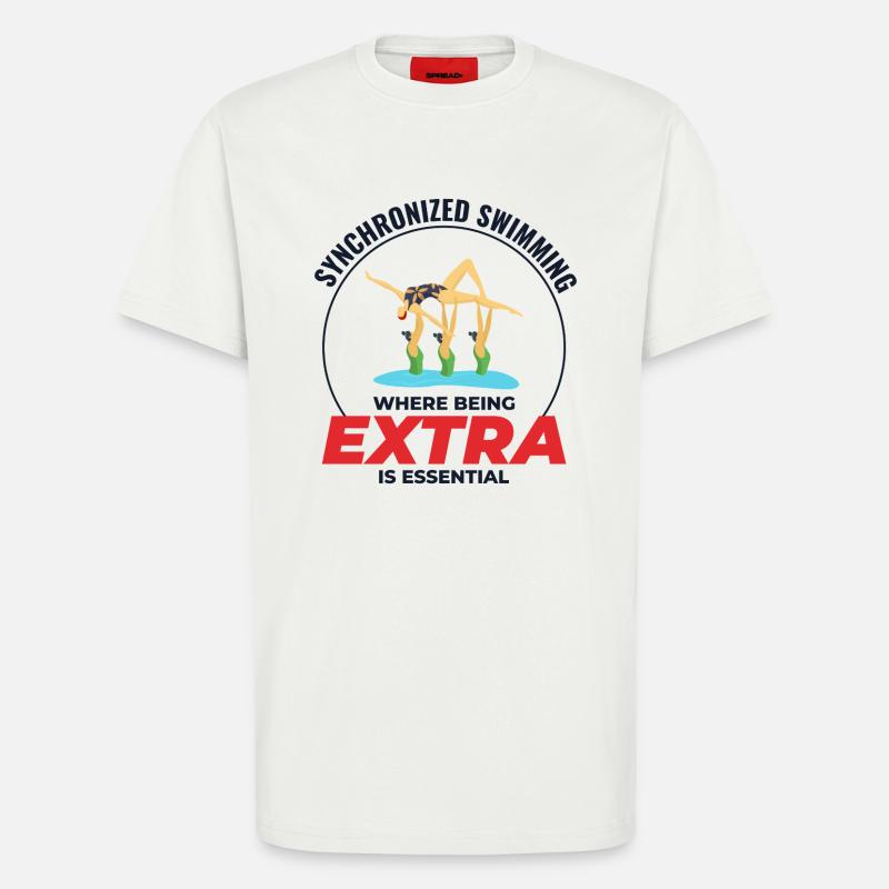 Synchronschwimmen, wo man extra ist - T-Shirt - made by SPREAD - OFF WHITE