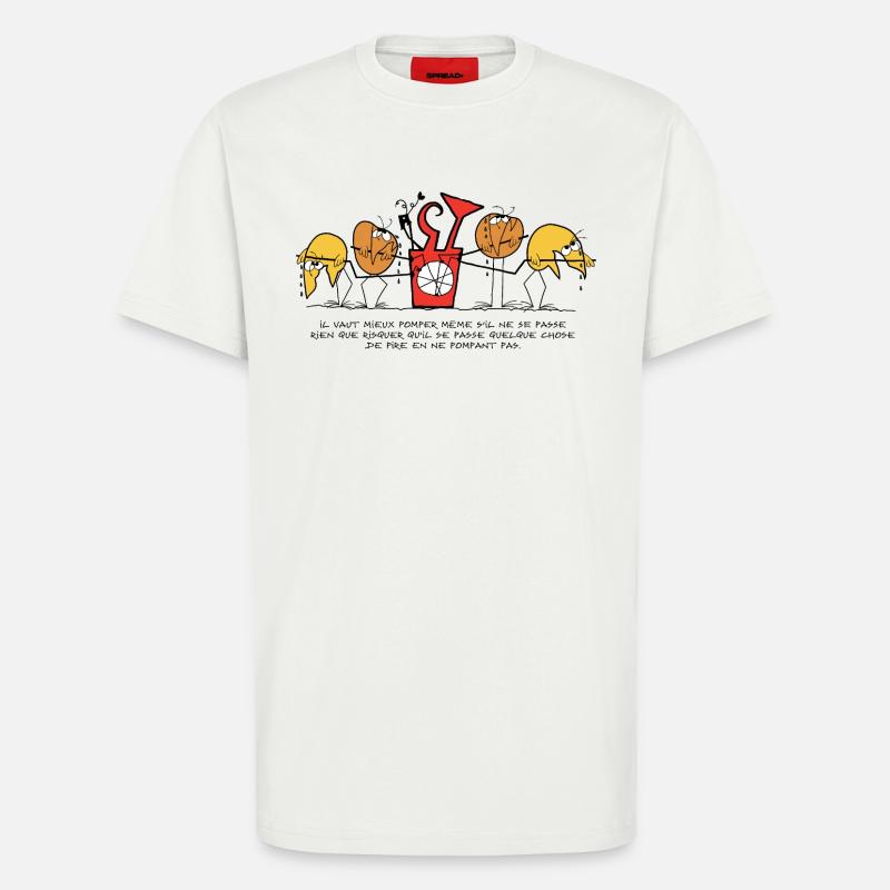 Die Shadoks, ein Leben voller Pumpen! - T-Shirt - made by SPREAD - OFF WHITE