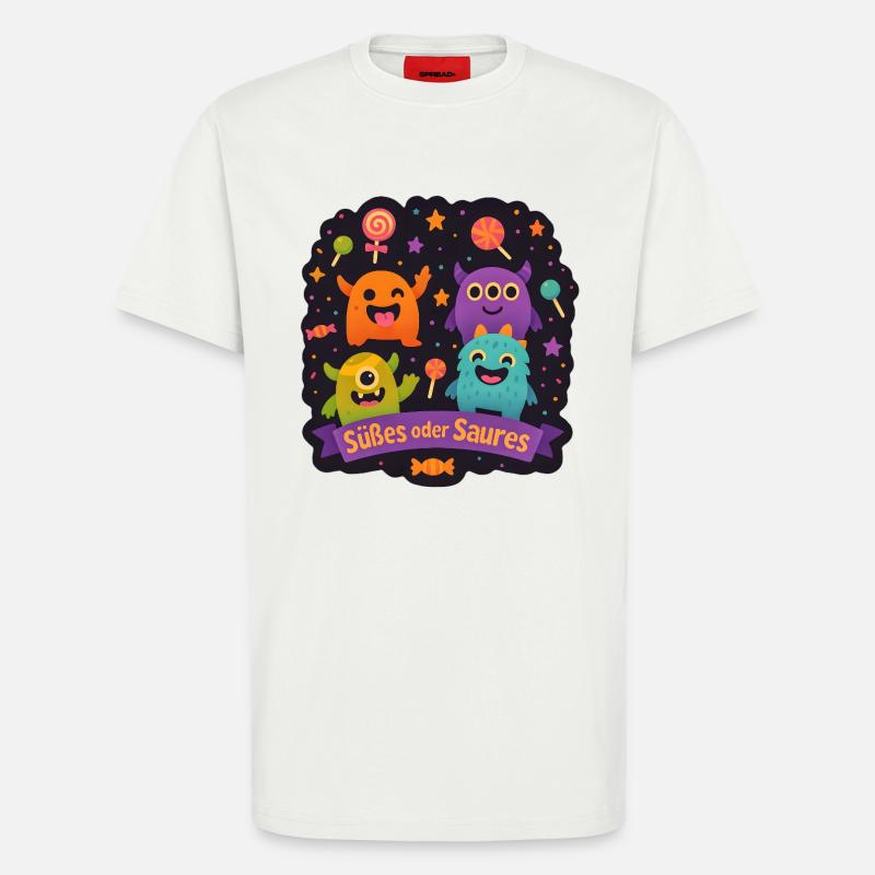 Süßes oder Saures - Monsterparty - T-Shirt - made by SPREAD - OFF WHITE