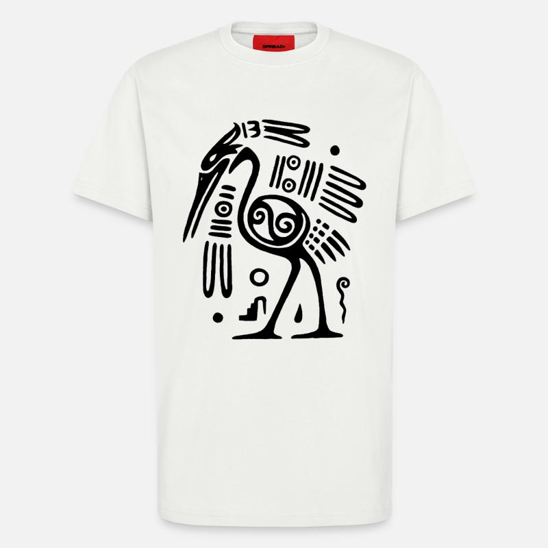 Schwarzer Totemvogel - T-Shirt - made by SPREAD - OFF WHITE