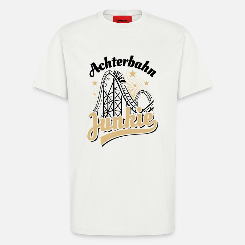 Achterbahn Junkie - Freizeitpark - Looping - T-Shirt - made by SPREAD - OFF WHITE