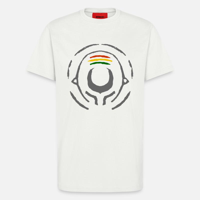 Abstract Reggae Circle Pattern - T-Shirt - made by SPREAD - OFF WHITE