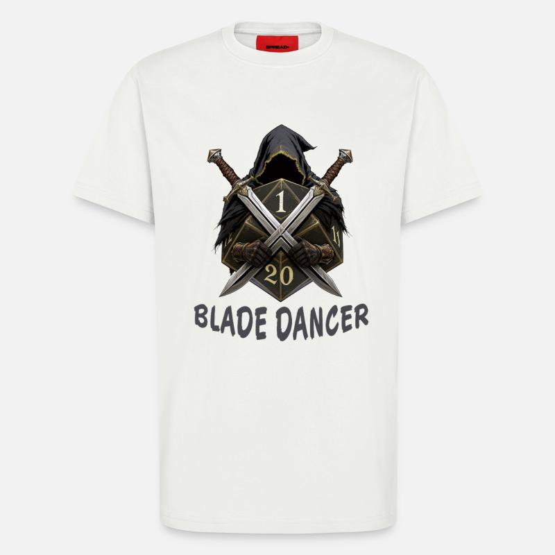 Blade Dancer – Kapuze mit zwei Schwertern - T-Shirt - made by SPREAD - OFF WHITE