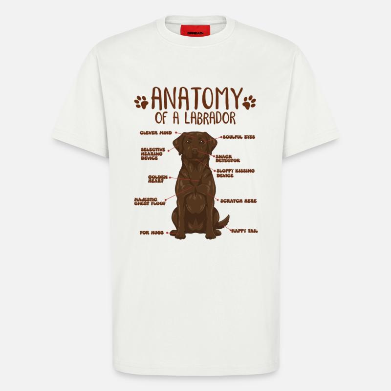 Anatomie eines braunen Labradors - T-Shirt - made by SPREAD - OFF WHITE