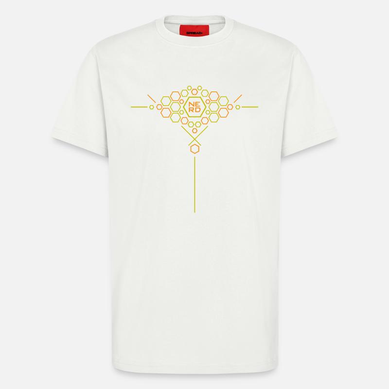 Nerd Hex Muster Gradient - T-Shirt - made by SPREAD - OFF WHITE