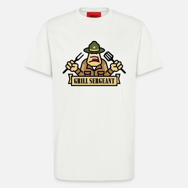 Grill Sergeant (Grillen / BBQ / Barbecue) - T-Shirt - made by SPREAD - OFF WHITE