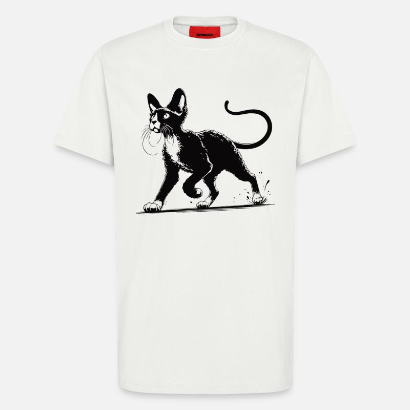 Devon Rex Design – Charming and unique - T-Shirt - made by SPREAD - OFF WHITE
