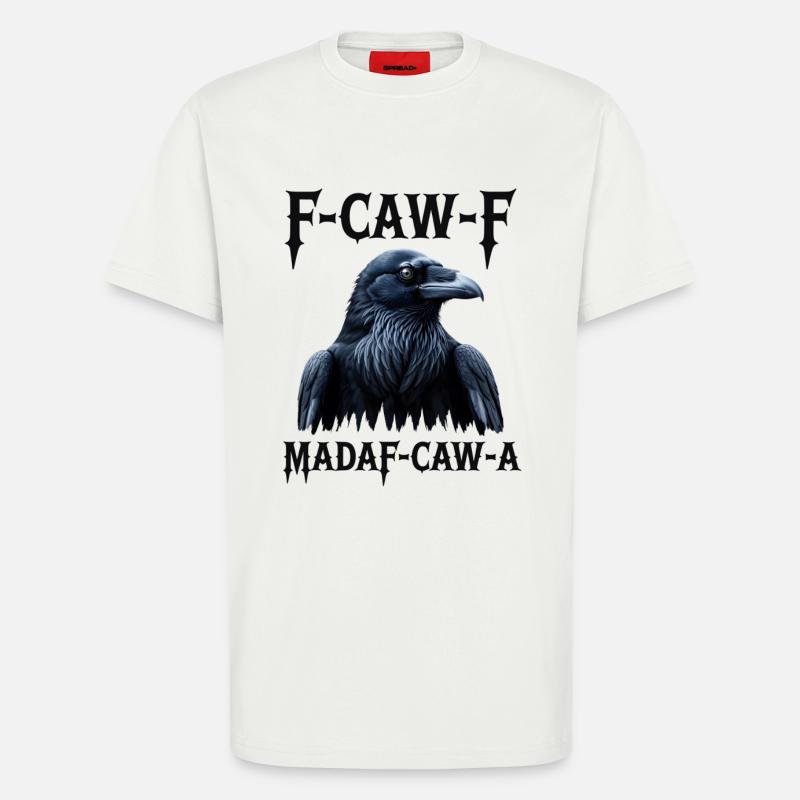 F-Caw Mada-Caw-A Raben-Design - T-Shirt - made by SPREAD - OFF WHITE
