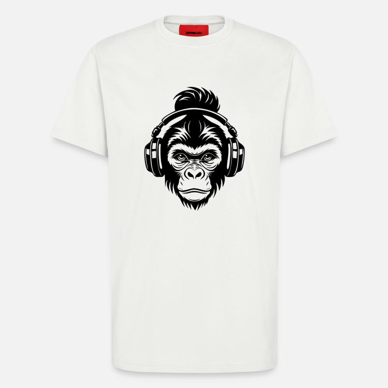 Funky Affenkopf Loop Beat Edition Shirt - T-Shirt - made by SPREAD - OFF WHITE