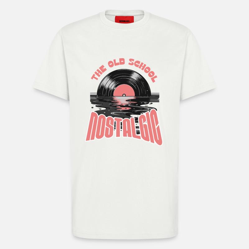 Old School Nostalgik Vinyl-Design - T-Shirt - made by SPREAD - OFF WHITE