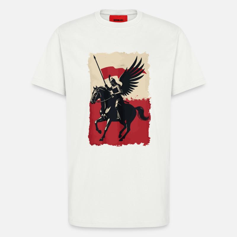 Polnischer Husar mit Flaggendesign - T-Shirt - made by SPREAD - OFF WHITE