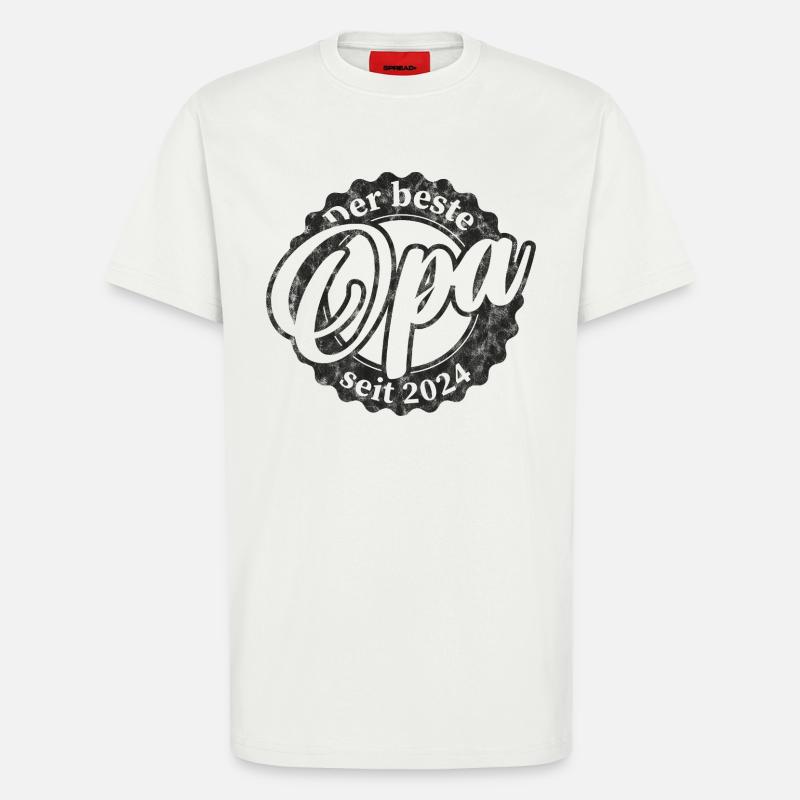 Der Beste Opa seit 2024 - T-Shirt - made by SPREAD - OFF WHITE