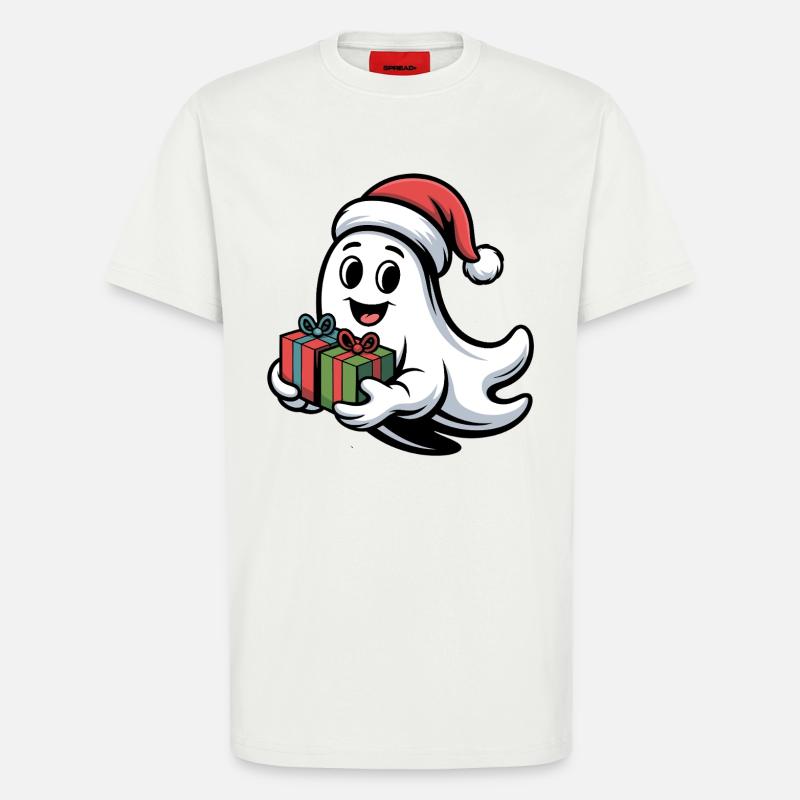 Weihnachtsgeist mit Geschenken - T-Shirt - made by SPREAD - OFF WHITE