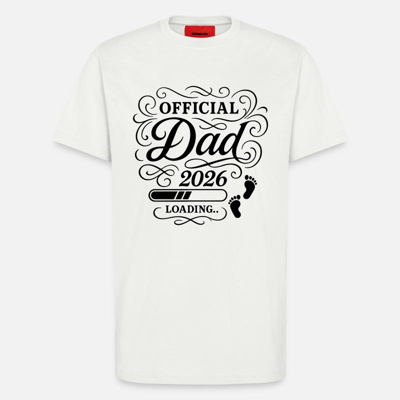 Dad 2026 Papa Loading Vaterschaft - T-Shirt - made by SPREAD - OFF WHITE