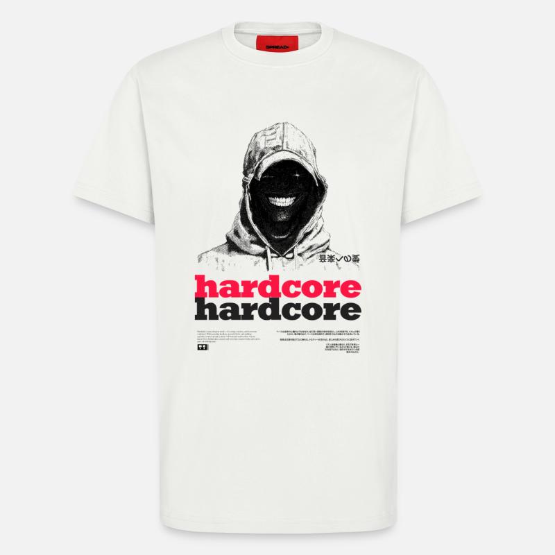 Hardcore Text - T-Shirt - made by SPREAD - OFF WHITE