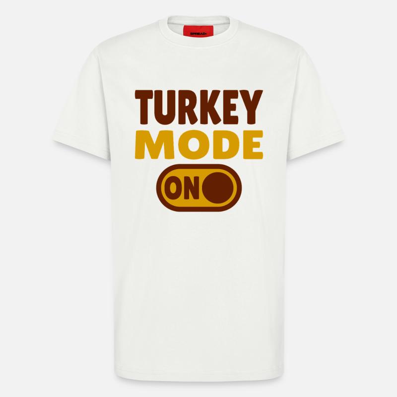 Mode dinde activé - T-shirt bio décontracté fabriqué en UE - OFF WHITE