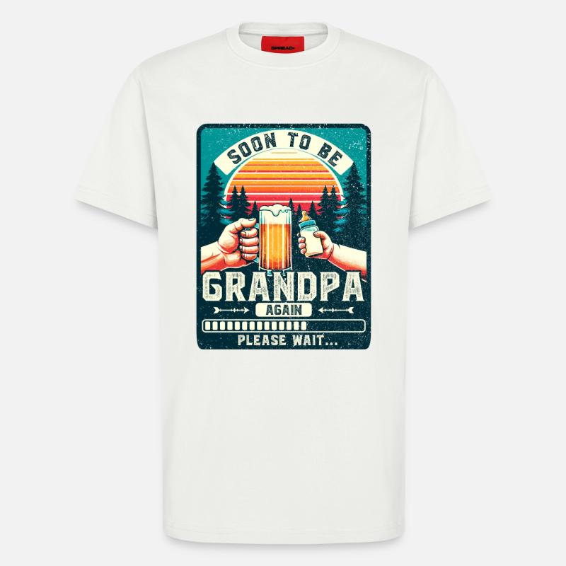 Werdender Opa loading zukünftiger Großvater - T-Shirt - made by SPREAD - OFF WHITE