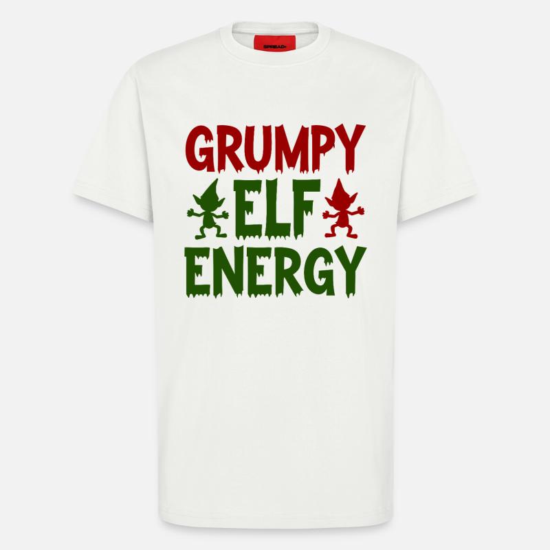 Grumpy Elf Energy Grumpy Imp - T-Shirt - made by SPREAD - OFF WHITE
