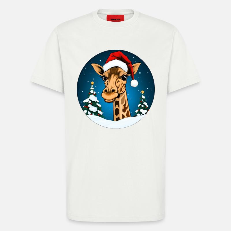 Weihnachtsmann Giraffe - T-Shirt - made by SPREAD - OFF WHITE
