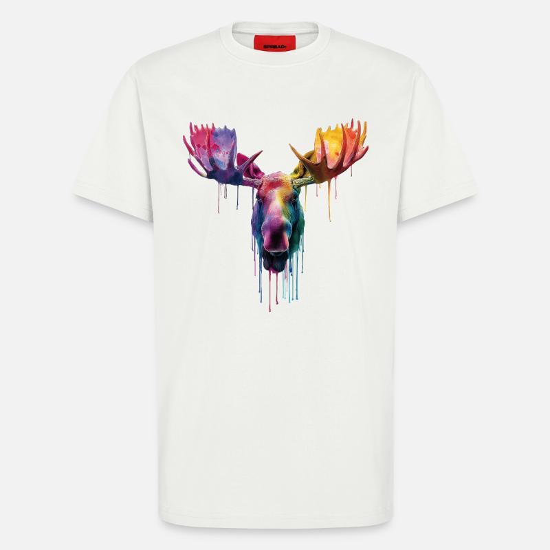 Elch Elchkopf - T-Shirt - made by SPREAD - OFF WHITE