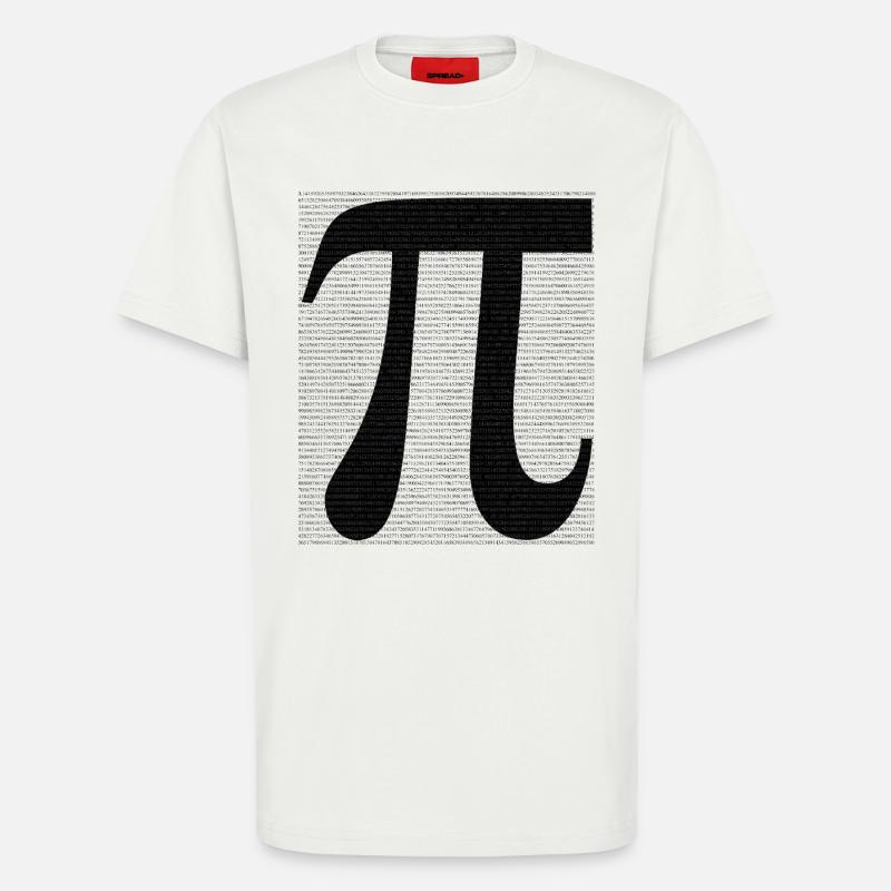 Pi-Symbol mit Zahlenwert Mathematik - T-Shirt - made by SPREAD - OFF WHITE