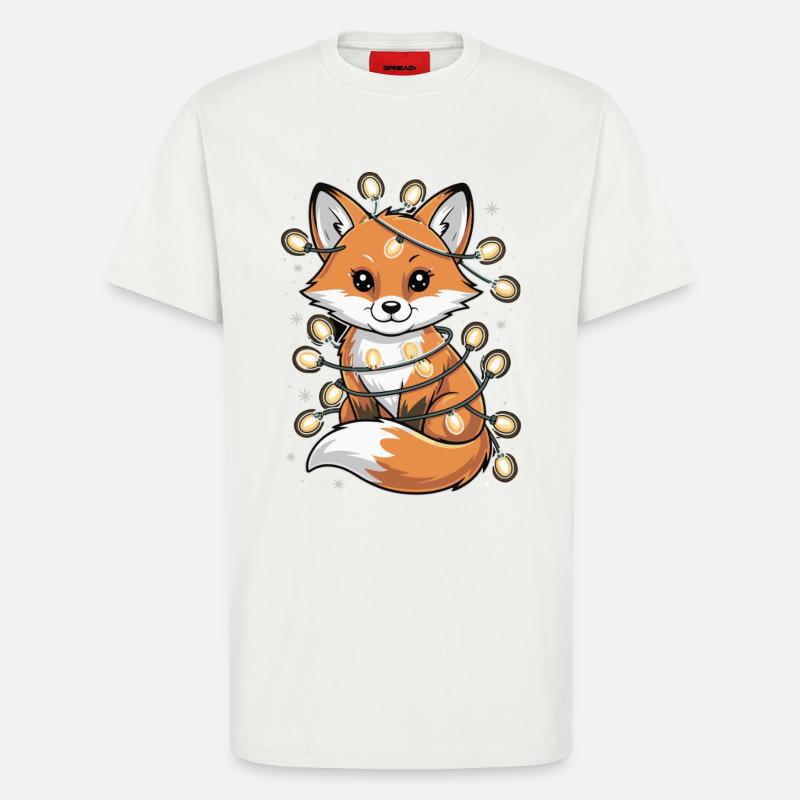 Lichterfuchs in the winter magic fox - T-Shirt - made by SPREAD - OFF WHITE