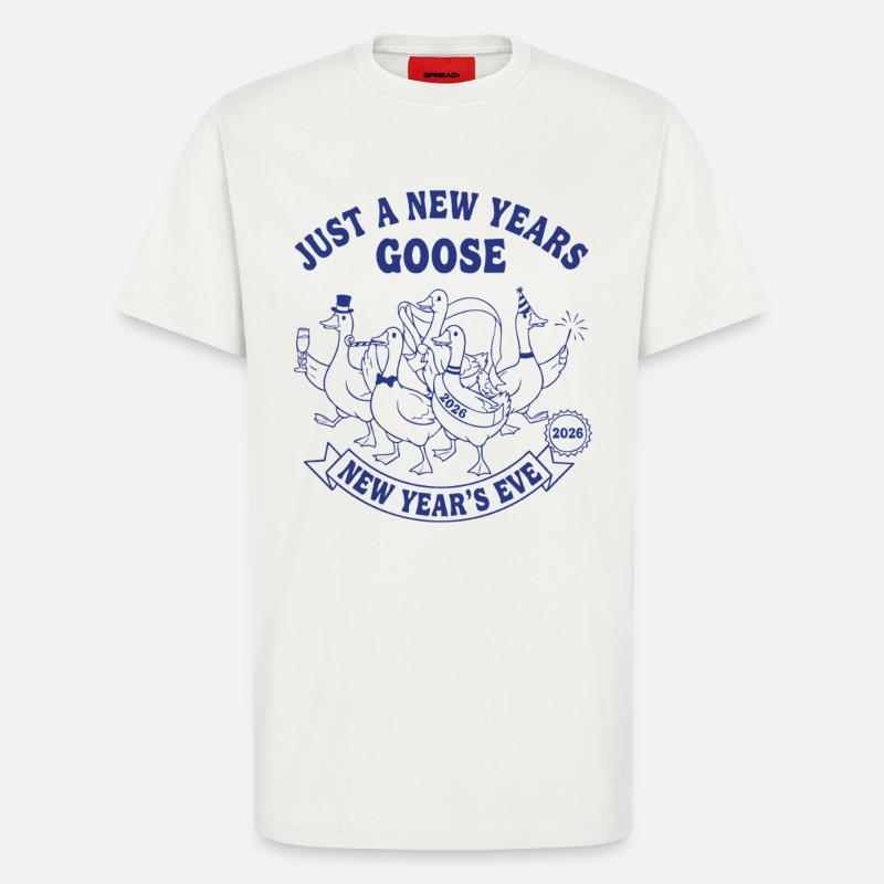 Nur eine Neujahrsgans 2026 Feier - T-Shirt - made by SPREAD - OFF WHITE