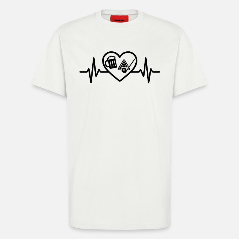 Herz Billard Bier - T-Shirt - made by SPREAD - OFF WHITE