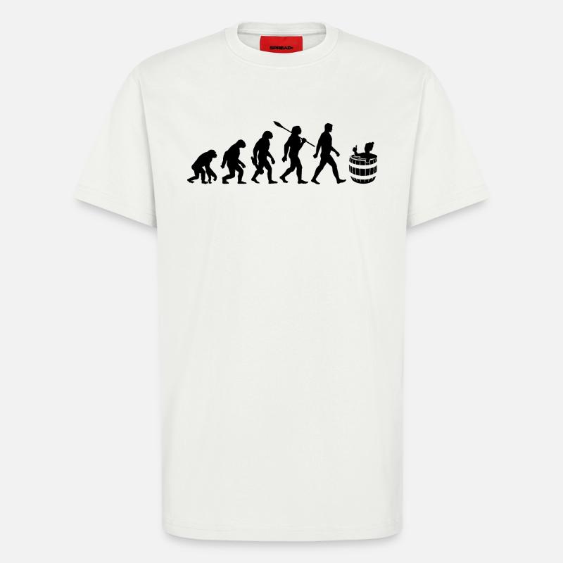 Evolution - Eisbader - Winterbaden - Eisbaden - T-Shirt - made by SPREAD - OFF WHITE