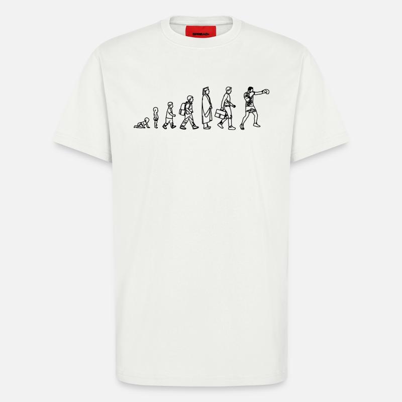 Boxing Evolution - T-Shirt - made by SPREAD - OFF WHITE