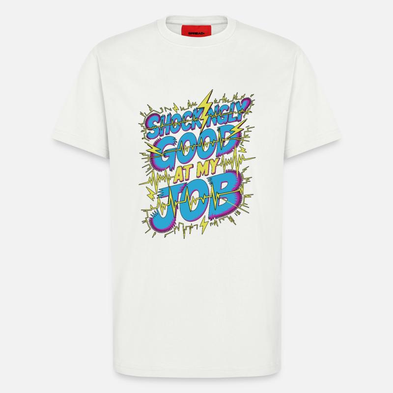 Cardiac Tech Shockingly Good Pacemaker Technician - T-Shirt - made by SPREAD - OFF WHITE