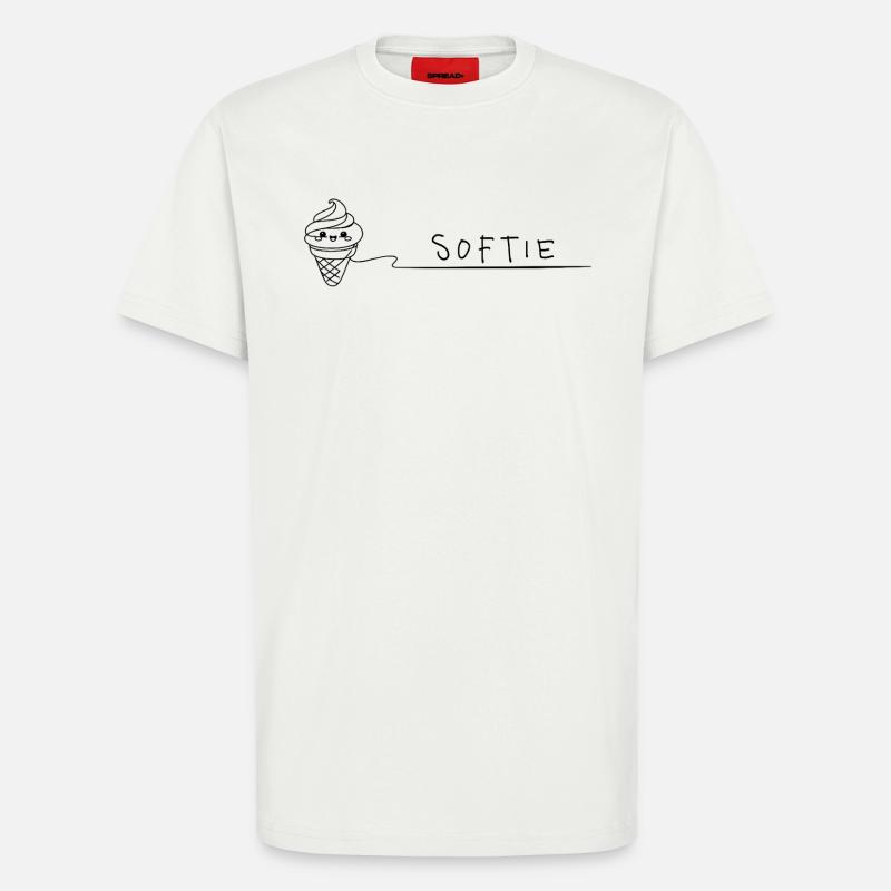Softie Süßes Softeis Doodle Line Art - T-Shirt - made by SPREAD - OFF WHITE