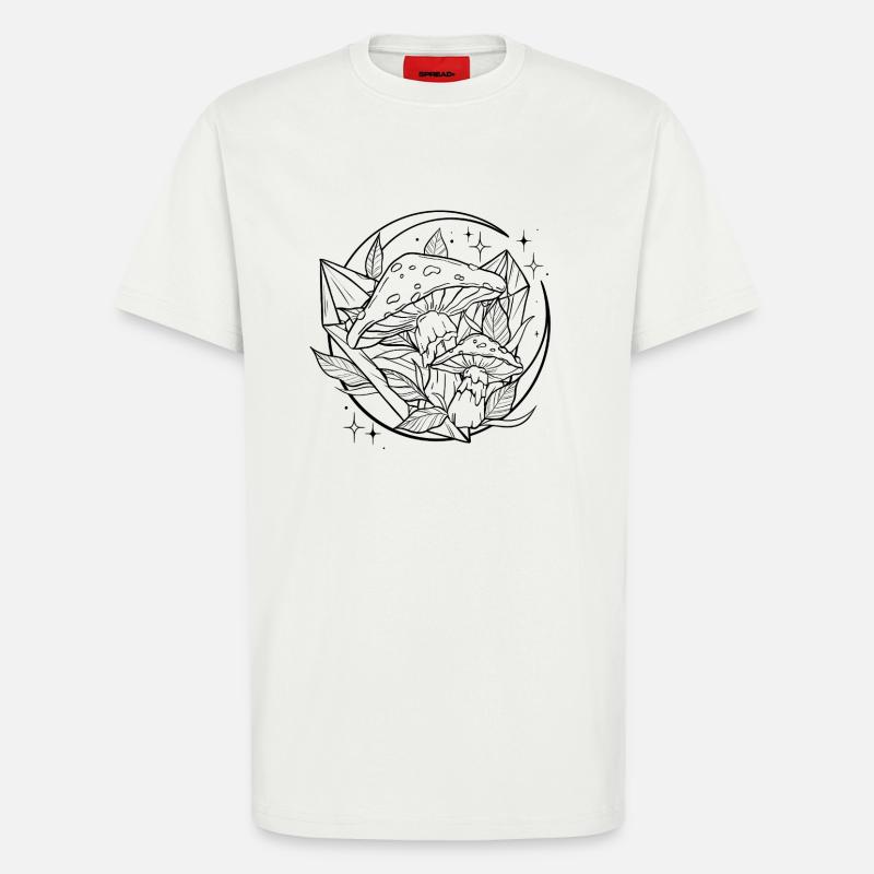Witchy Toadstool with Magic Crystal - T-Shirt - made by SPREAD - OFF WHITE