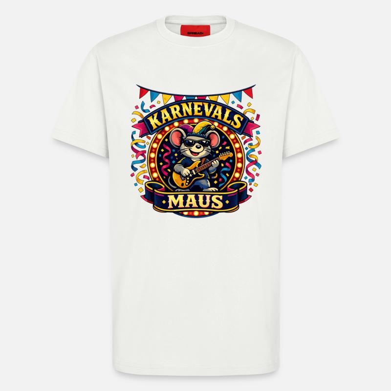 Karneval Maus Rock Köln Alaaf Geschenk - T-Shirt - made by SPREAD - OFF WHITE