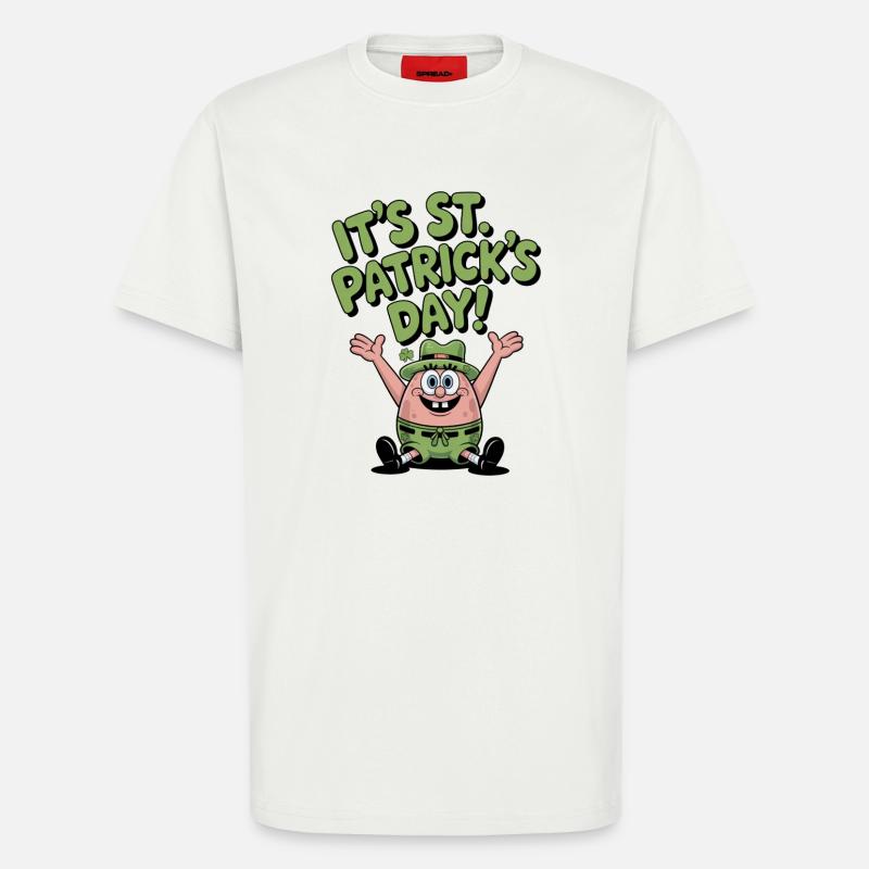 Grüner Sternfisch St Patrick Design - T-Shirt - made by SPREAD - OFF WHITE