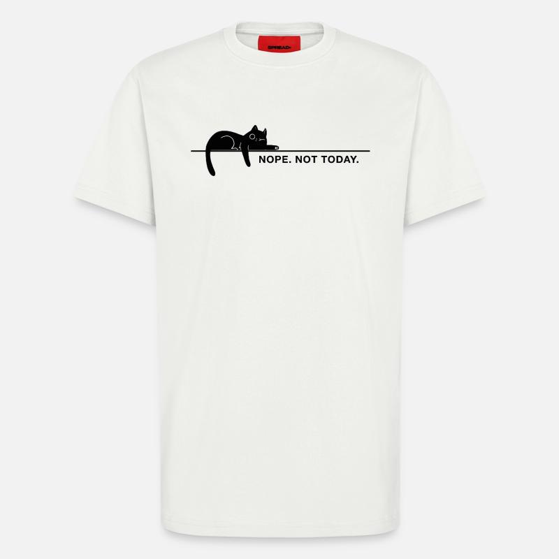 Nope. Not today. – Minimal Katze Statement - T-Shirt - made by SPREAD - OFF WHITE