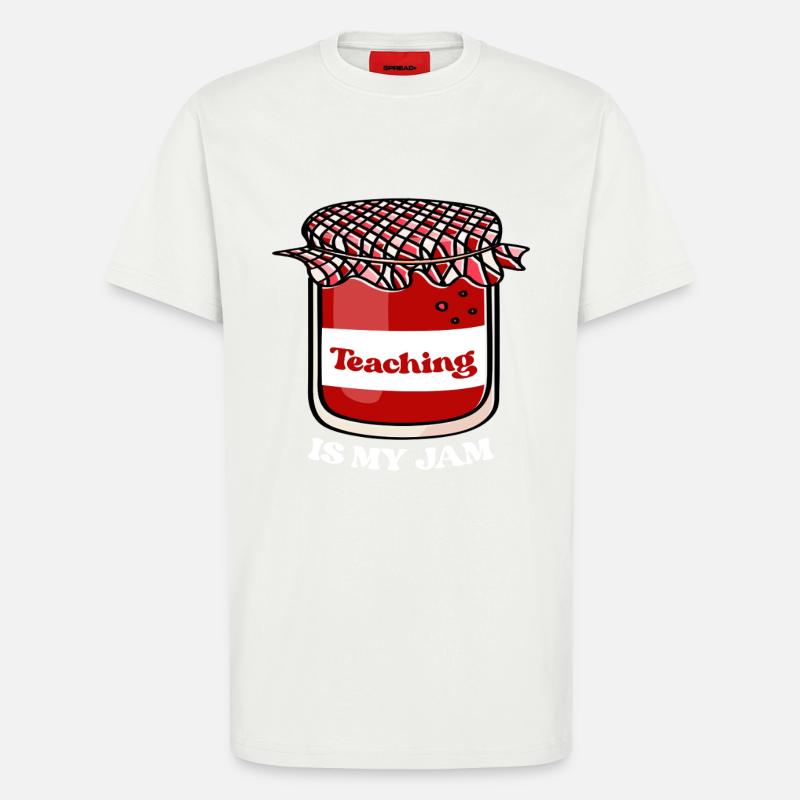 Lehrjam : L’enseignement, c’est mon truc - T-shirt bio décontracté fabriqué en UE - OFF WHITE