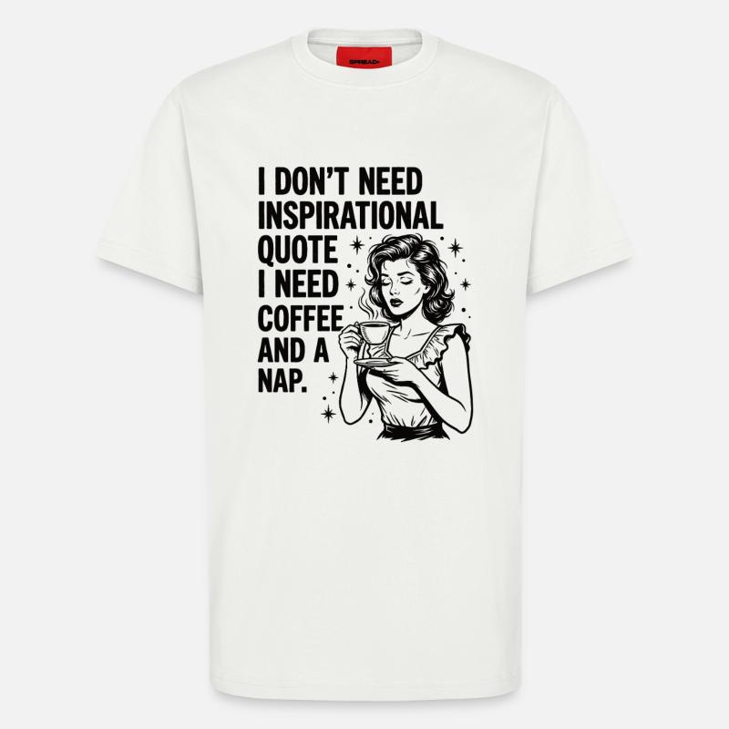 Echte Kaffeeliebe Nickerchen Statement - T-Shirt - made by SPREAD - OFF WHITE