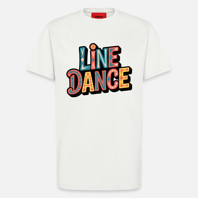 Line Dance Schriftzug: Farbexplosion - T-Shirt - made by SPREAD - OFF WHITE