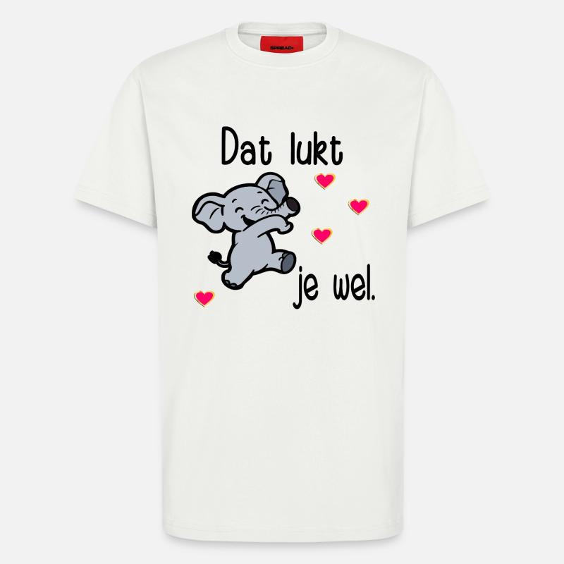 Prüfungsmotivation Elefant - T-Shirt - made by SPREAD - OFF WHITE