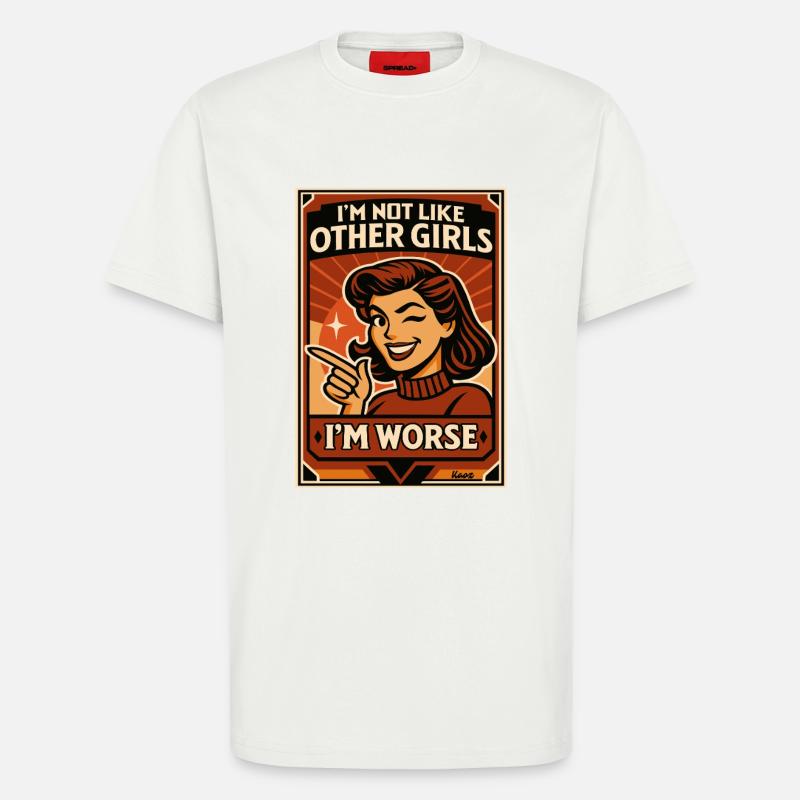 Anders Als Andere Mädchen – Schlimmer - T-Shirt - made by SPREAD - OFF WHITE