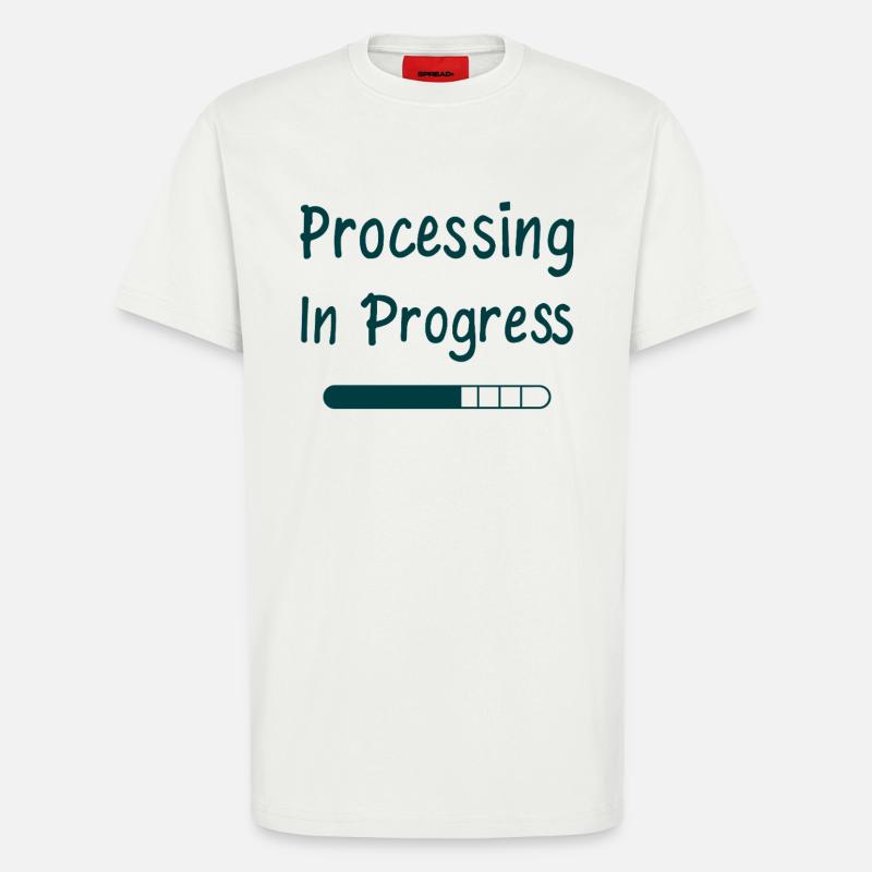 Processing In Progress Loading Bar Statement - T-Shirt - made by SPREAD - OFF WHITE