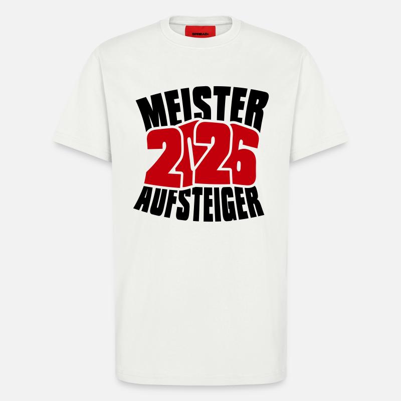 Champion et équipe promue 2026 - T-shirt bio décontracté fabriqué en UE - OFF WHITE