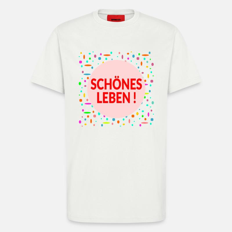 Lebensplan Schönes Leben - T-Shirt - made by SPREAD - OFF WHITE