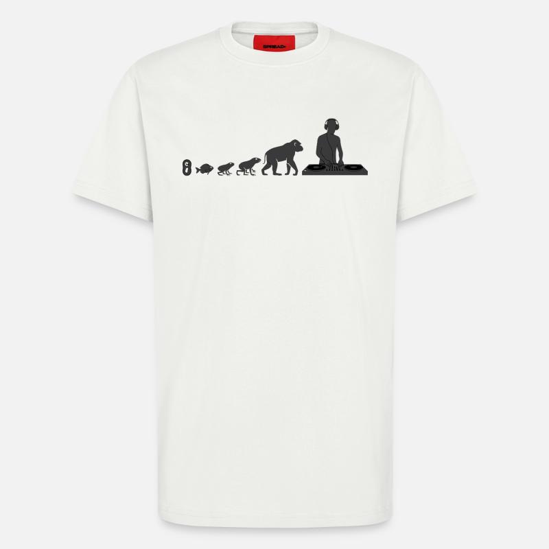 Evolution to DJ - T-Shirt - made by SPREAD - OFF WHITE