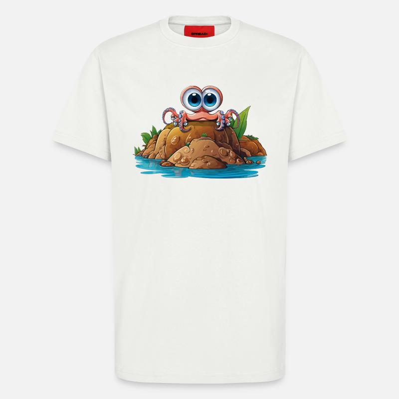 Kieselkrabbe mit Kulleraugen - T-Shirt - made by SPREAD - OFF WHITE