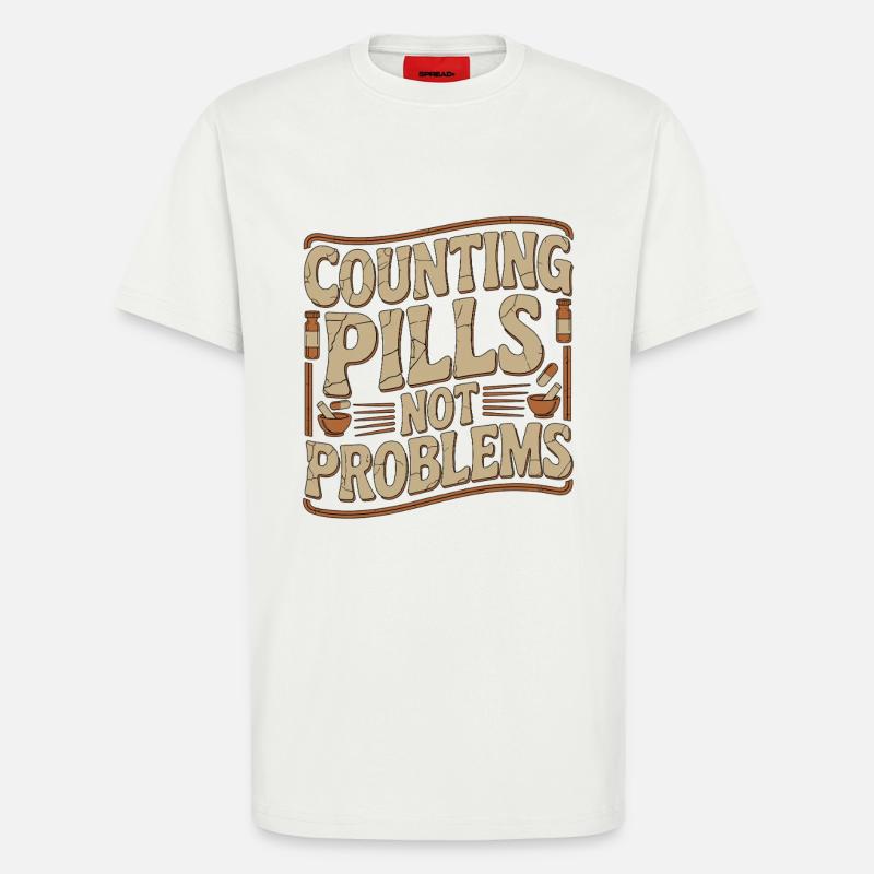 Pharmacist Student Counting Pills Pharmacy Trainee - T-Shirt - made by SPREAD - OFF WHITE