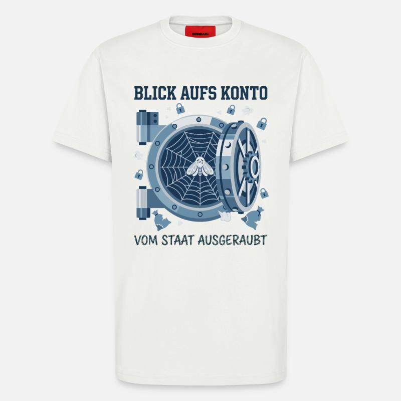 Vue du compte volé par l’État - T-shirt bio décontracté fabriqué en UE - OFF WHITE