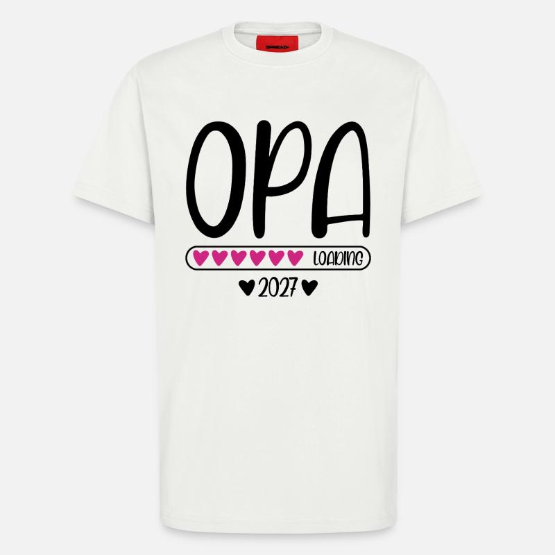 Opa 2027 loading Herzchen Ladebalken - T-Shirt - made by SPREAD - OFF WHITE