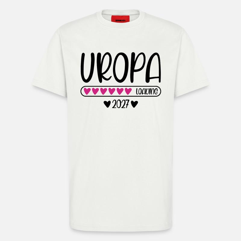 Uropa 2027 loading mit Herzchen Ladebalken - T-Shirt - made by SPREAD - OFF WHITE